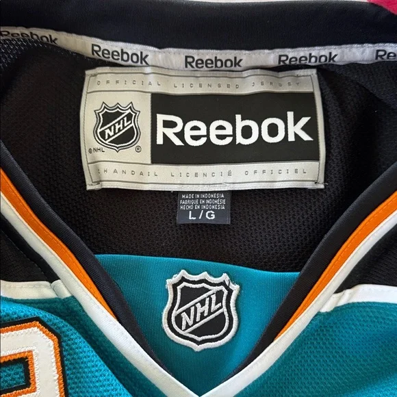 Reebok Teal and Black San Jose Sharks ‘Logan Couture’ Jersey